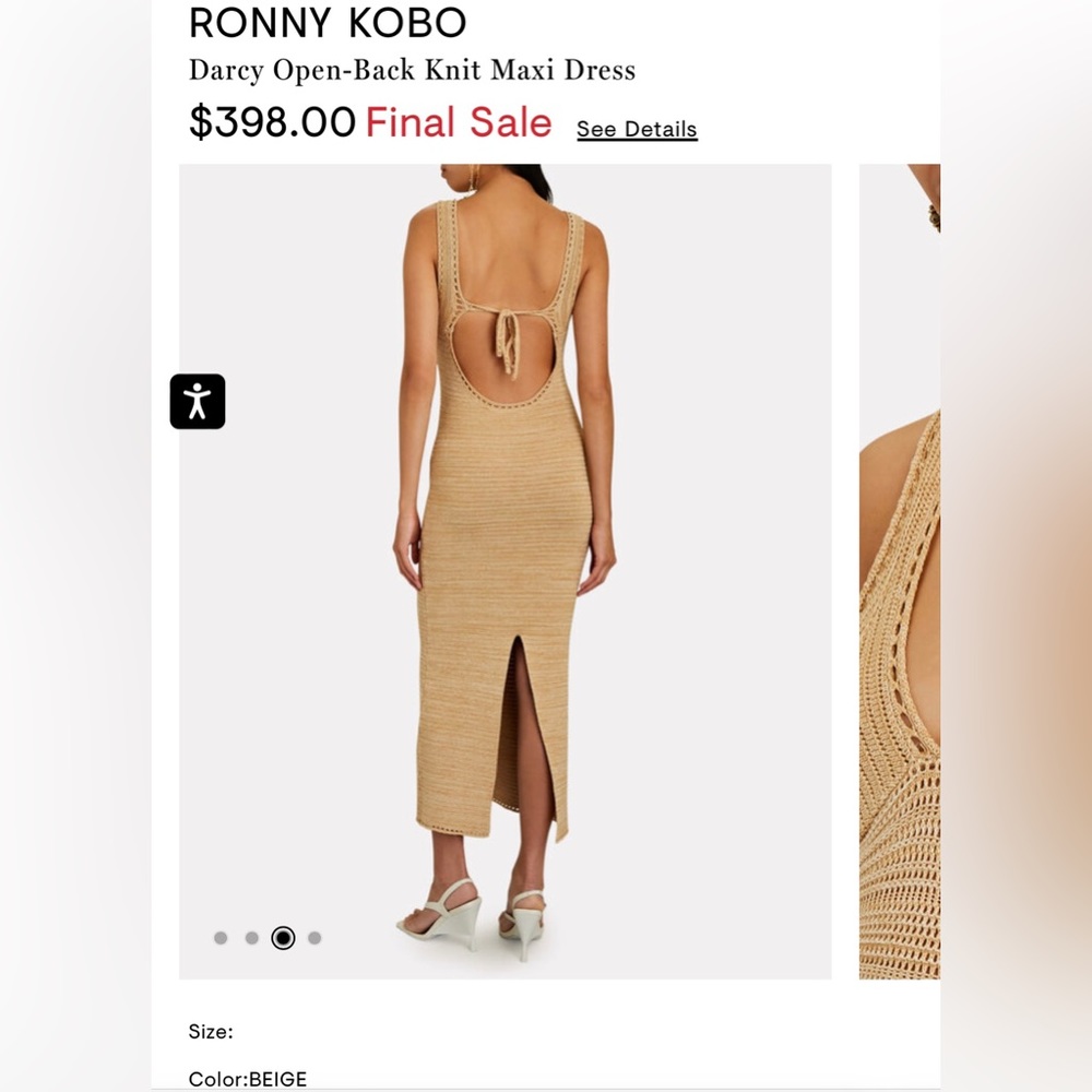 RONNY ROBO DARCY OPEN BACK KNIT MAXI DRESS - Picture 4 of 4